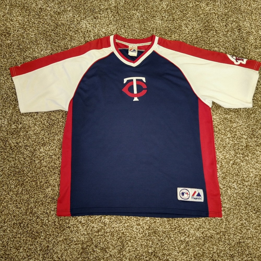 Majestic MLB Minnesota Twins Sewn Home Jersey Men's Size Large